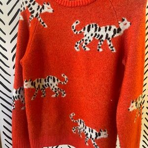 THML Vibrant Red Sweater with Cat Design